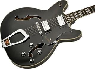 Semiakustická gitara Hagstrom Viking Black Semiakustická gitara - 3