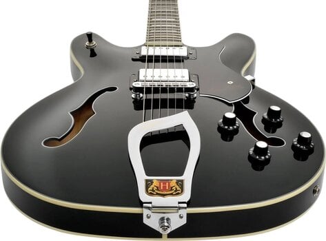 Chitarra Semiacustica Hagstrom Viking Black Chitarra Semiacustica - 5