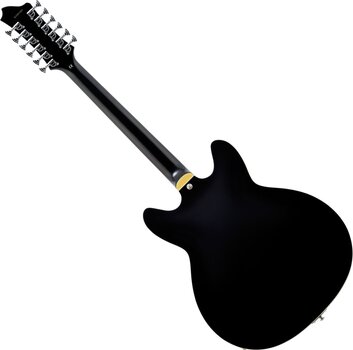 Poolakustiline kitarr Hagstrom Viking Deluxe 12 Gloss Black Poolakustiline kitarr - 2