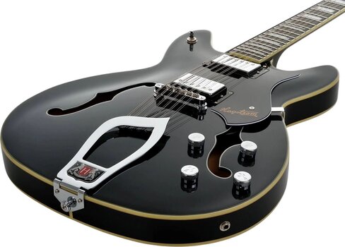 Poolakustiline kitarr Hagstrom Viking Deluxe 12 Gloss Black Poolakustiline kitarr - 3
