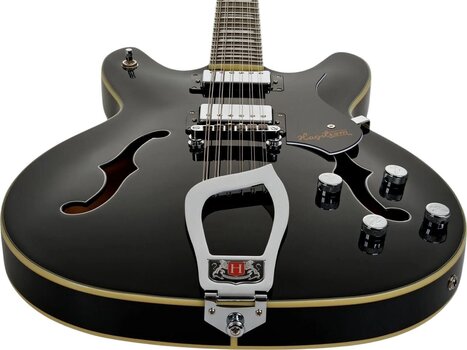 Poolakustiline kitarr Hagstrom Viking Deluxe 12 Gloss Black Poolakustiline kitarr - 5