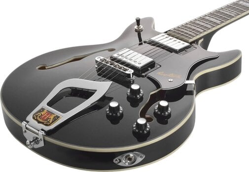 Halbresonanz-Gitarre Hagstrom Alvar Black Halbresonanz-Gitarre - 3