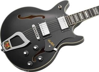 Semiakustická gitara Hagstrom Alvar Black Semiakustická gitara - 3