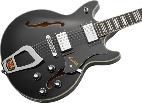 Halbresonanz-Gitarre Hagstrom Alvar Black Halbresonanz-Gitarre - 4
