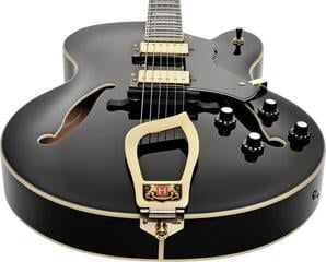 Semiakustická gitara Hagstrom HJ500 Black Semiakustická gitara - 4
