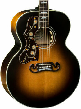 Elektroakustická kytara Jumbo Gibson J-200 Standard 2019 Vintage Sunburst Lefty - 5