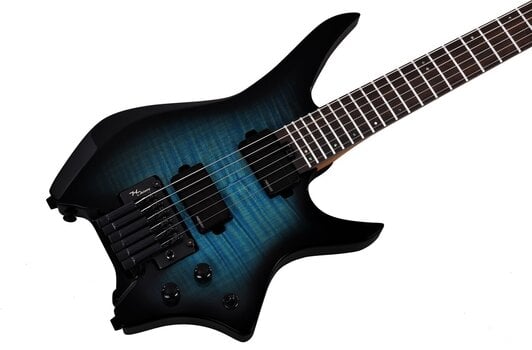 Headless guitar HILS Guitars HN7 NEXT Transparent Blue Burst Headless guitar - 4