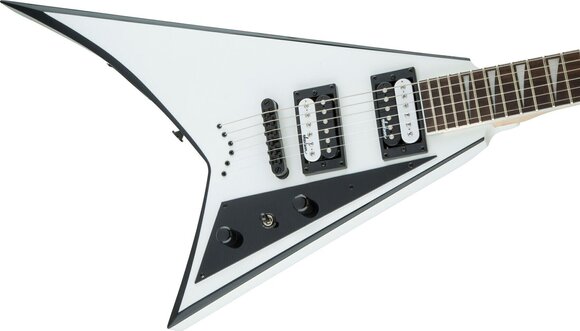 E-Gitarre Jackson JS32T Rhoads White with Black Bevels E-Gitarre - 5