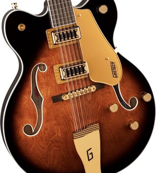 Halvakustisk gitarr Gretsch G5422G-12 Electromatic DC LRL Single Barrel Burst Halvakustisk gitarr - 4
