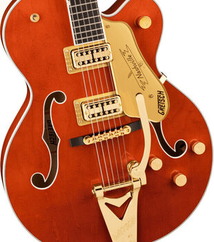 Halvakustisk gitarr Gretsch G6120TG Players Edition Nashville Orange Satin Halvakustisk gitarr - 3