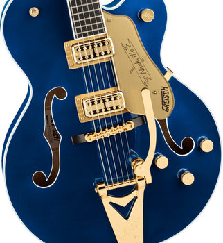 Halvakustisk gitarr Gretsch G6120TG Players Edition Nashville Azure Metallic Halvakustisk gitarr - 3