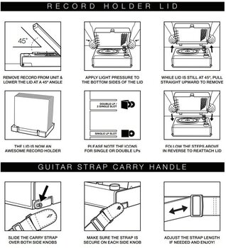 Portable turntable
 Victrola VSC-750SB-BLU-INT Revolution GO Blue Portable turntable - 12