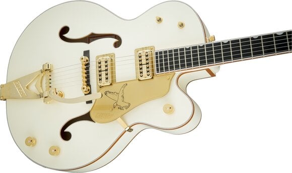 Semi-Acoustic Guitar Gretsch G6136T-59GE Vintage Select Edition '59 White Falcon Vintage White Semi-Acoustic Guitar - 3