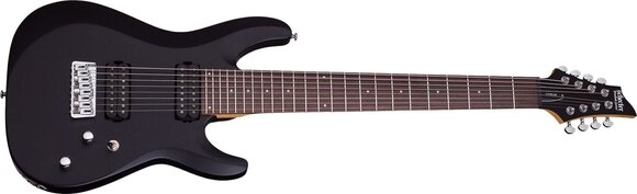 Chitară electrică cu 8 corzi Schecter Deluxe C-8 Negru satinat Chitară electrică cu 8 corzi - 2