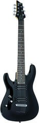 E-Gitarre Schecter Omen-7 LH Black E-Gitarre - 1