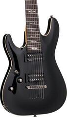 E-Gitarre Schecter Omen-7 LH Black E-Gitarre - 2