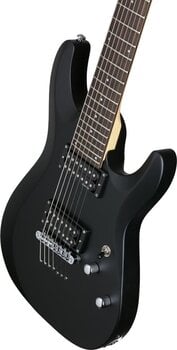 E-Gitarre Schecter C-7 Deluxe Satin Black E-Gitarre - 4