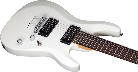 E-Gitarre Schecter C-7 Deluxe Satin White E-Gitarre - 4