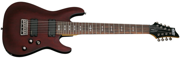 8-saitige E-Gitarre Schecter Omen-8 Walnut Satin 8-saitige E-Gitarre - 2