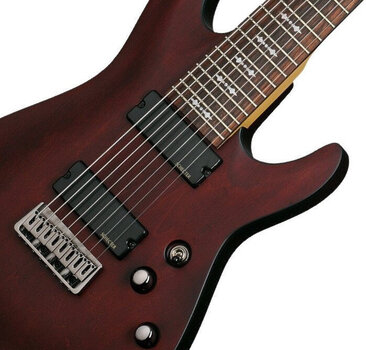 8-saitige E-Gitarre Schecter Omen-8 Walnut Satin 8-saitige E-Gitarre - 4