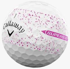Bolas de golfe Callaway Supersoft 2025 White Splatter 360 Pink Bolas de golfe - 1