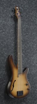 Fretless E-Bass Ibanez SRH500F-NNF Natural Browned Burst Flat Fretless E-Bass - 4
