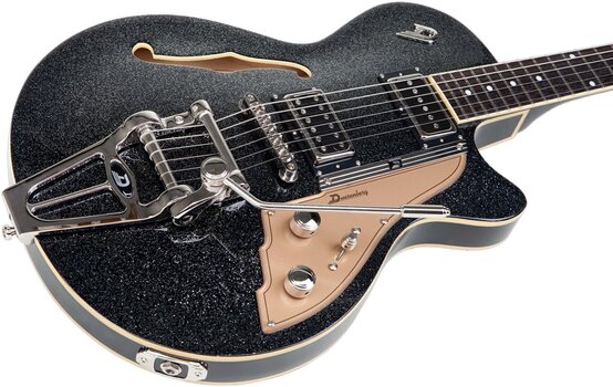 Semi-akoestische gitaar Duesenberg Starplayer TV Black Sparkle Semi-akoestische gitaar - 3