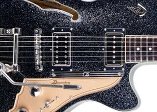 Poolakustiline kitarr Duesenberg Starplayer TV Black Sparkle Poolakustiline kitarr - 3