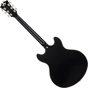 Semi-akoestische gitaar D'Angelico Premier DC Solid Black Semi-akoestische gitaar - 2