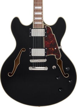 Semi-akoestische gitaar D'Angelico Premier DC Solid Black Semi-akoestische gitaar - 4