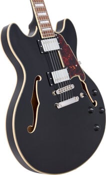 Semi-akoestische gitaar D'Angelico Premier DC Solid Black Semi-akoestische gitaar - 5