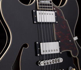 Halbresonanz-Gitarre D'Angelico Premier DC Solid Black Halbresonanz-Gitarre - 6