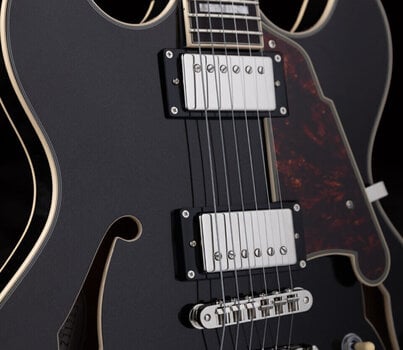 Semi-akoestische gitaar D'Angelico Premier DC Solid Black Semi-akoestische gitaar - 7
