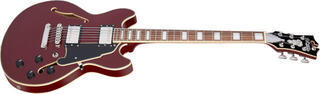 Halbresonanz-Gitarre D'Angelico Premier Mini DC Burnt Red Halbresonanz-Gitarre - 2