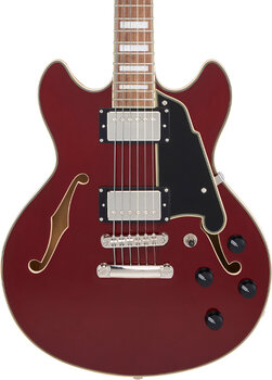 Semi-Acoustic Guitar D'Angelico Premier Mini DC Burnt Red Semi-Acoustic Guitar - 4