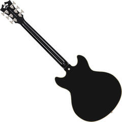 Halbresonanz-Gitarre D'Angelico Premier Mini DC Solid Black Halbresonanz-Gitarre - 1