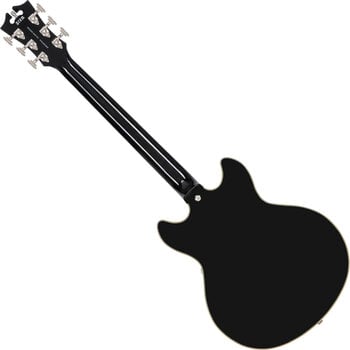 Halbresonanz-Gitarre D'Angelico Premier Mini DC Solid Black Halbresonanz-Gitarre - 2