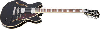 Halbresonanz-Gitarre D'Angelico Premier Mini DC Solid Black Halbresonanz-Gitarre - 2