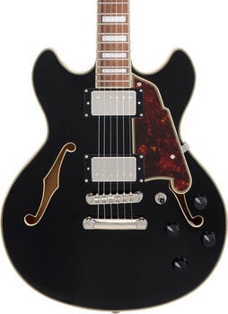 Halbresonanz-Gitarre D'Angelico Premier Mini DC Solid Black Halbresonanz-Gitarre - 4