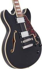 Halbresonanz-Gitarre D'Angelico Premier Mini DC Solid Black Halbresonanz-Gitarre - 4