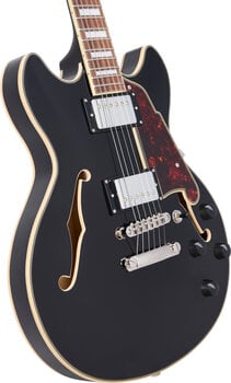 Halbresonanz-Gitarre D'Angelico Premier Mini DC Solid Black Halbresonanz-Gitarre - 5