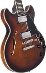 Halbresonanz-Gitarre D'Angelico Premier Mini DC Brown Burst Halbresonanz-Gitarre - 4