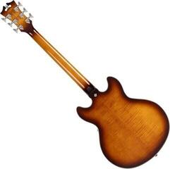Halbresonanz-Gitarre D'Angelico Premier Mini DC Dark Iced Tea Burst Halbresonanz-Gitarre - 1