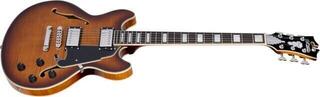 Halbresonanz-Gitarre D'Angelico Premier Mini DC Dark Iced Tea Burst Halbresonanz-Gitarre - 2