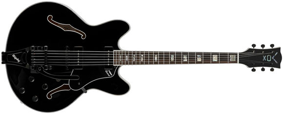 Semi-Acoustic Guitar Vox Bobcat V90B Black Semi-Acoustic Guitar - 3