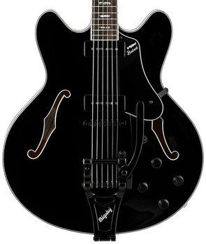 Semi-Acoustic Guitar Vox Bobcat V90B Black Semi-Acoustic Guitar - 4