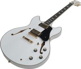 Semi-Acoustic Guitar Sire Larry Carlton H7 White Semi-Acoustic Guitar - 4