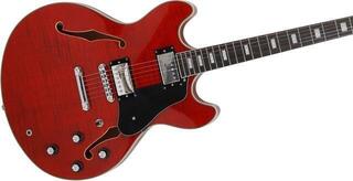 Semi-Acoustic Guitar Sire Larry Carlton H7 See Thru Red Semi-Acoustic Guitar - 1