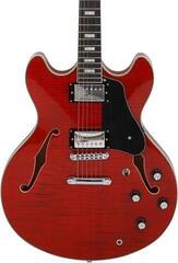 Semi-Acoustic Guitar Sire Larry Carlton H7 See Thru Red Semi-Acoustic Guitar - 2