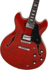 Semi-Acoustic Guitar Sire Larry Carlton H7 See Thru Red Semi-Acoustic Guitar - 3